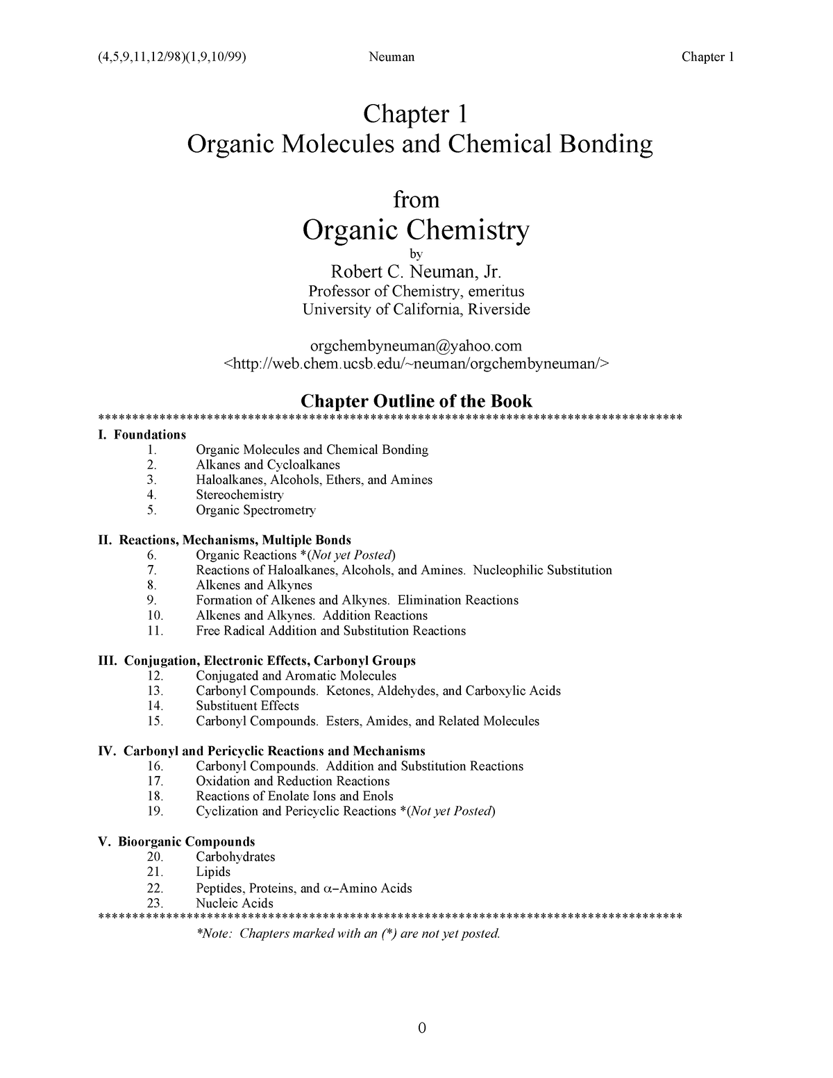 Chapter 1 - Chapter 1 Organic Molecules And Chemical Bonding From ...