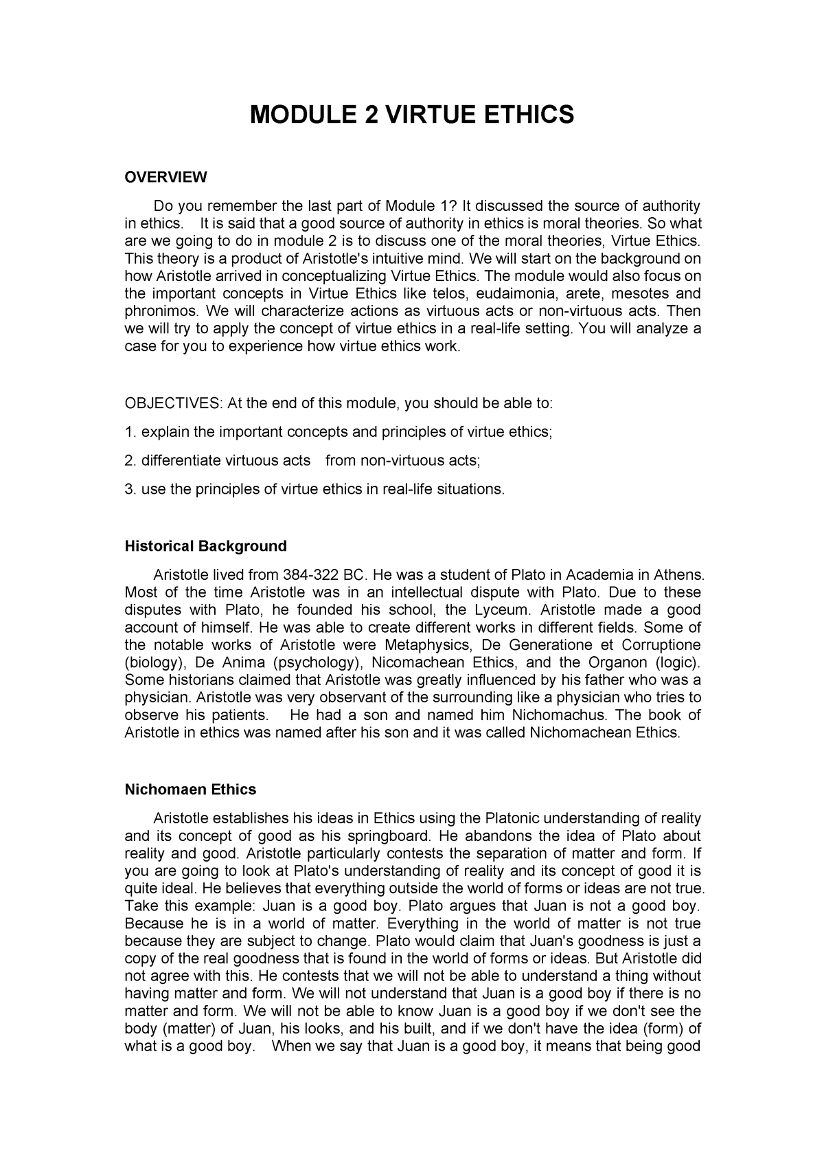 Module 2 Virtue Ethics - What kind of rectifier circuit is Figure 1? 2 ...