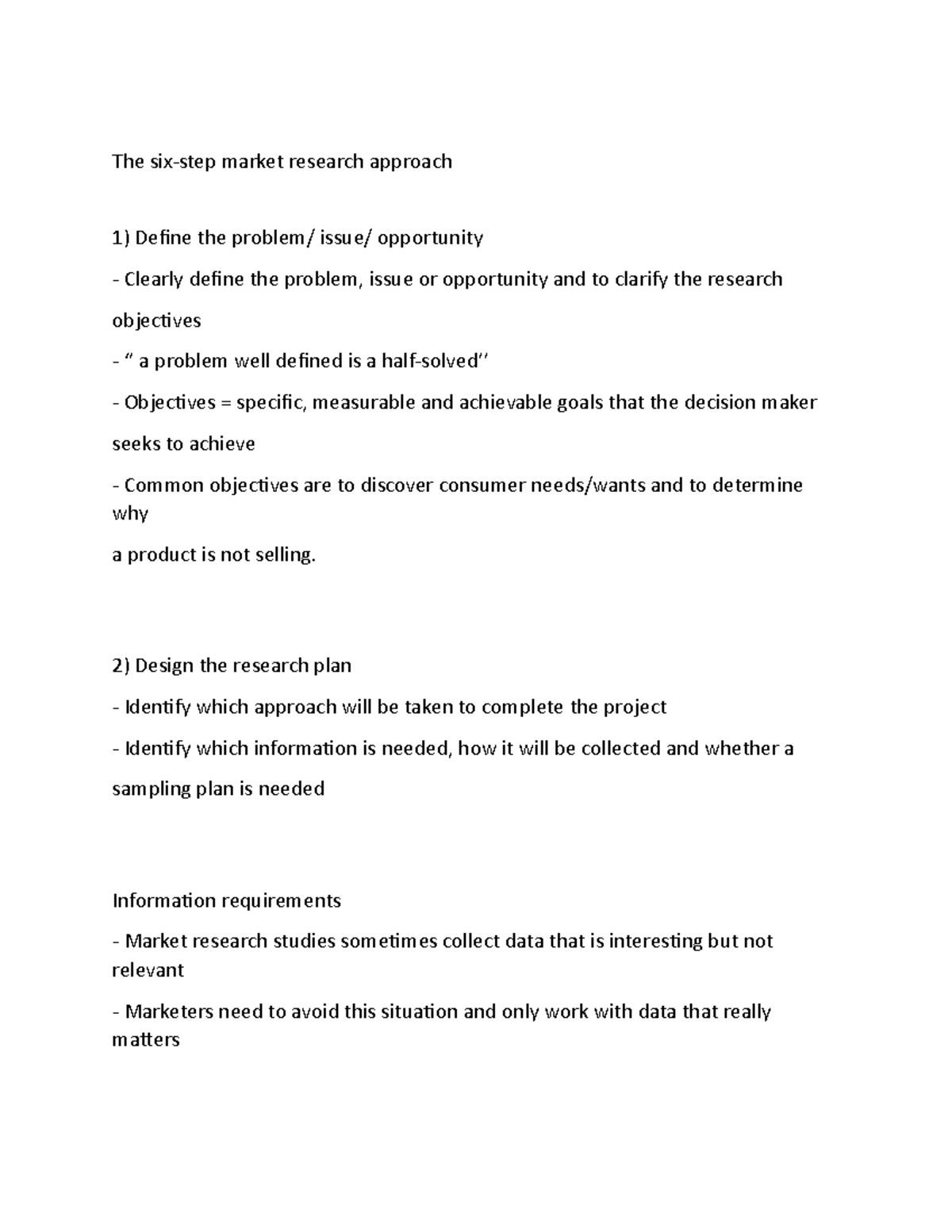 six steps of market research part1 - The six-step market research ...