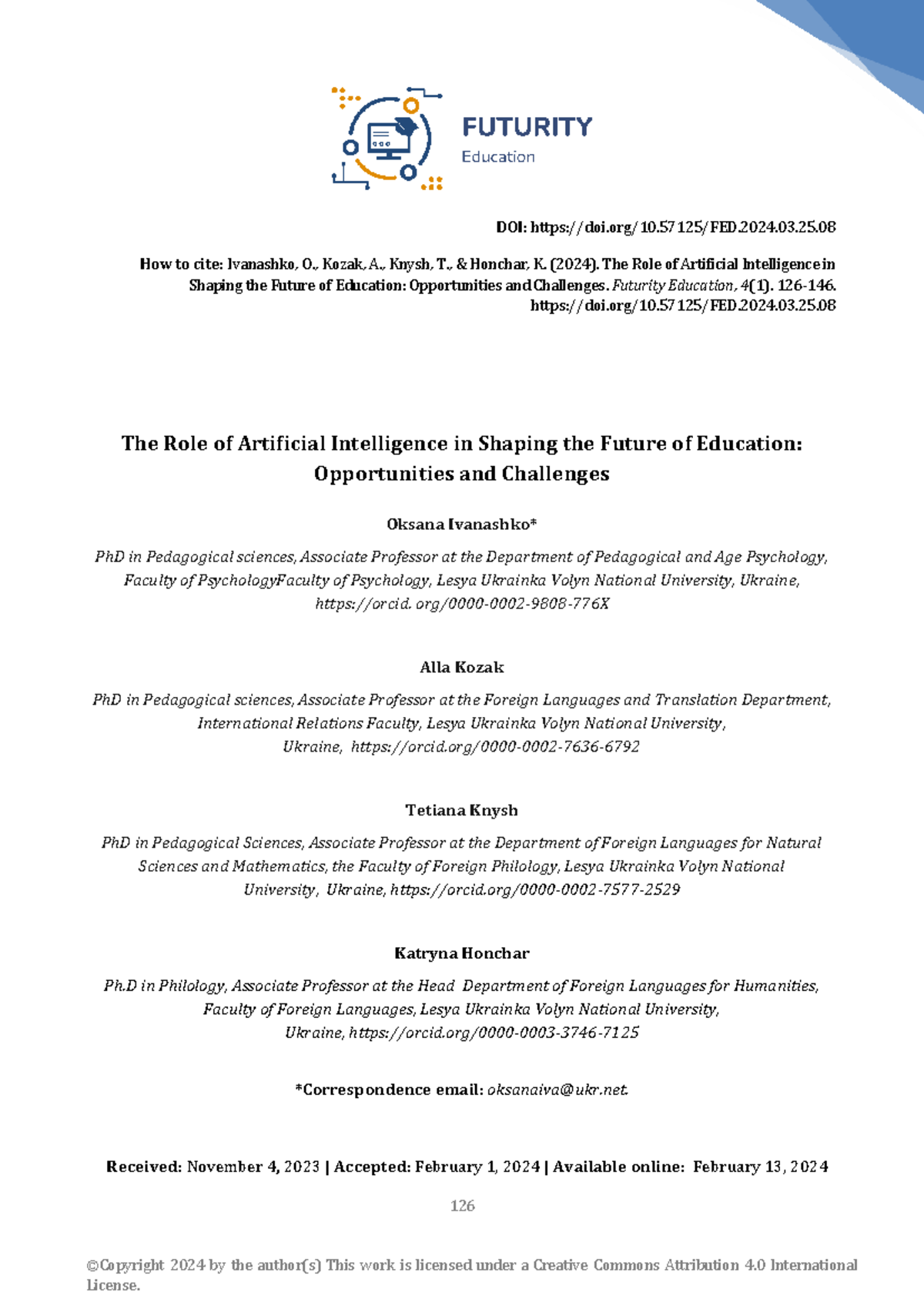 The Role of Artificial Intelligence in Shaping the Future of Education ...