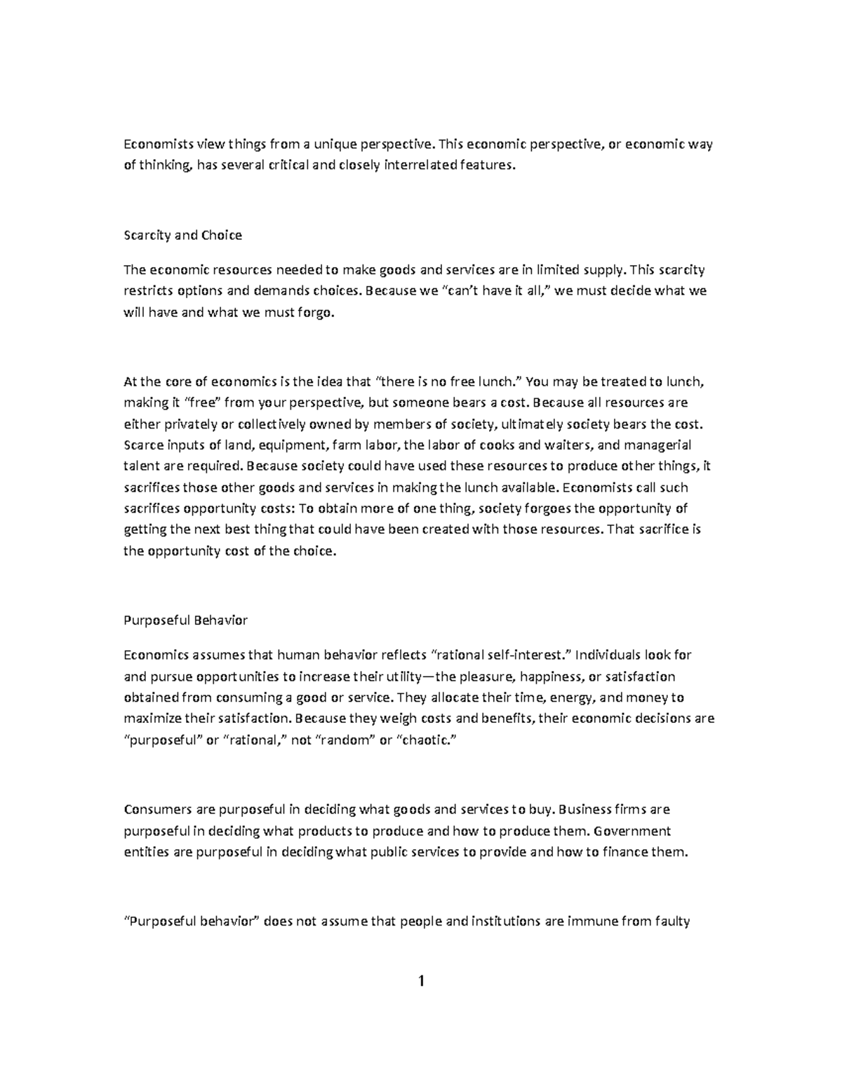 Econ Ch 1 A Piece From The Textbook Eco 23 Principles Of Studocu