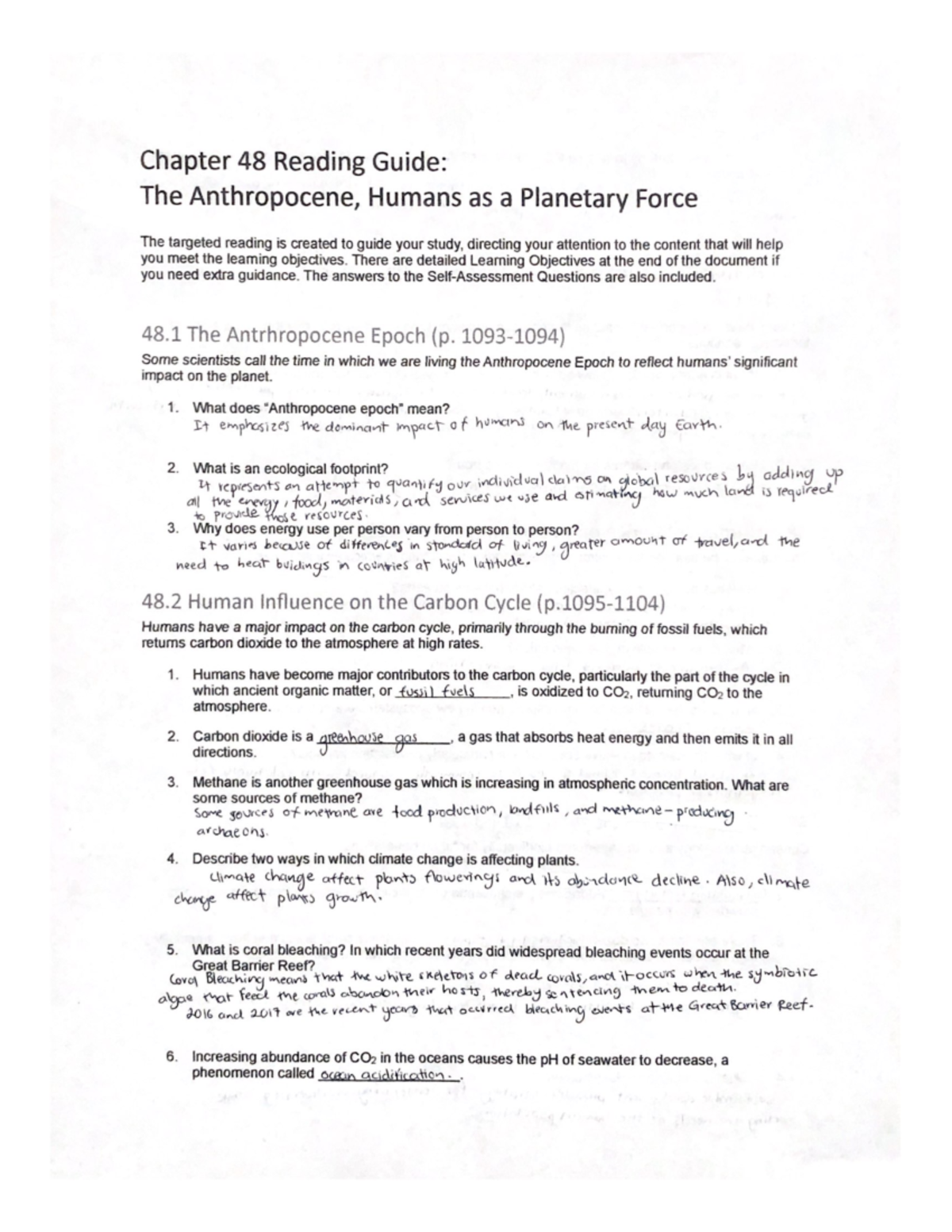 Chapter 48 Reading Guide - BOTN 1 - LPC - Studocu