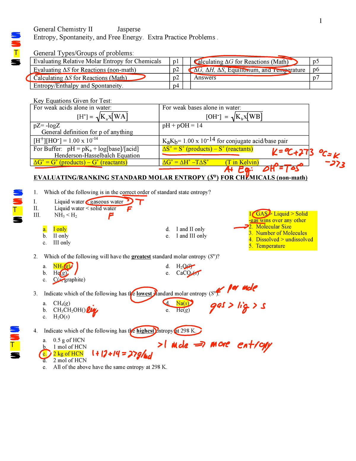 Test3 Ch14 Thermodynamics Practice-answers-marked - General Chemistry ...