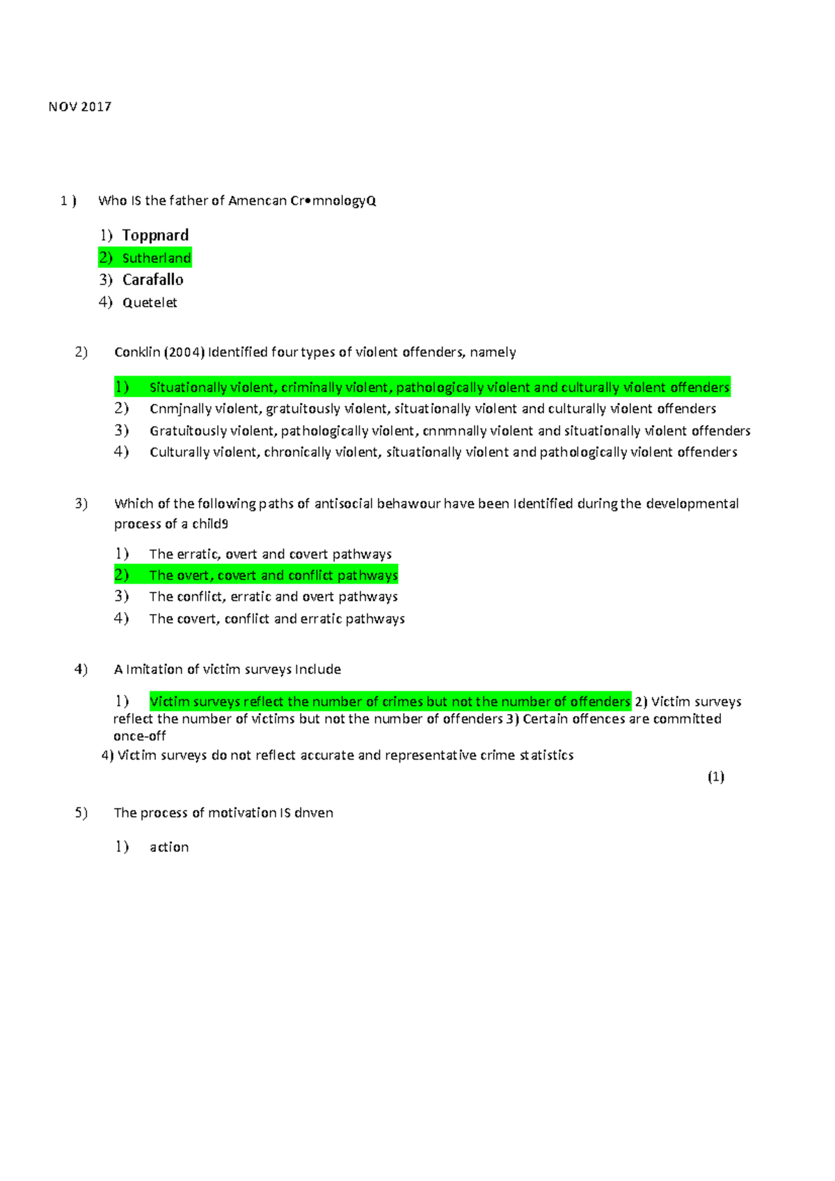 Memo 2017 2018 2019 - Summary Introduction to Criminology: Victims and ...