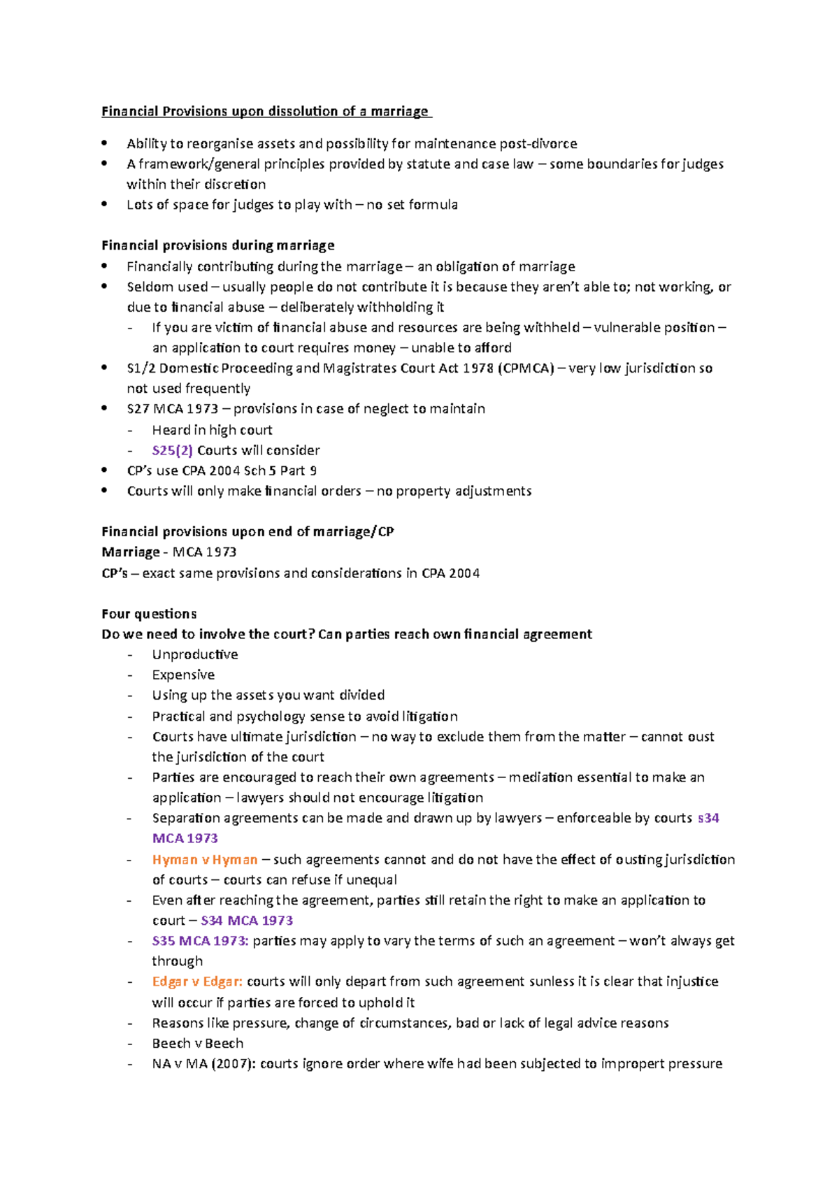 Financial Provisions - L6 AND 7 - Financial Provisions upon dissolution ...