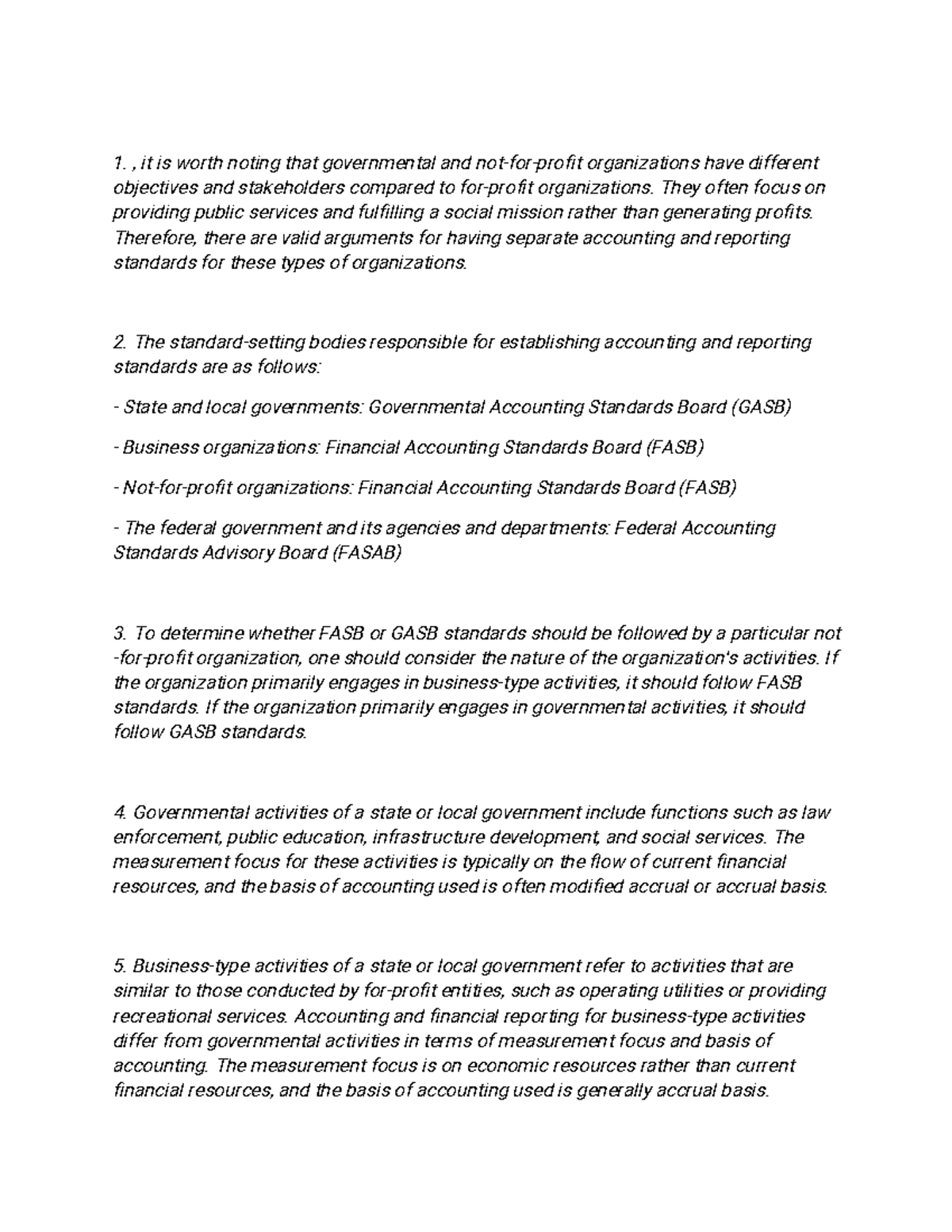 Haymi Assignment - , it is worth noting that governmental and not-for ...