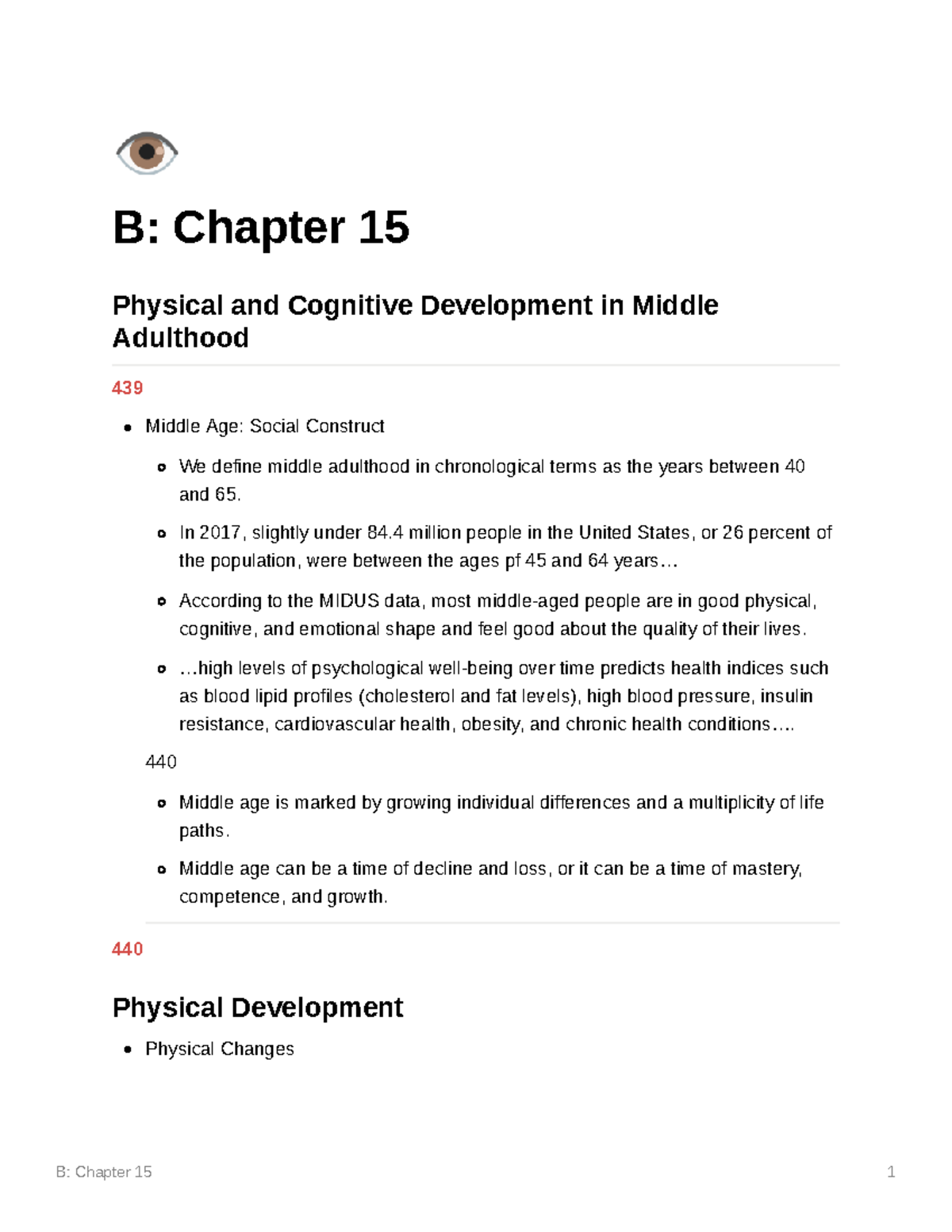 Chapter 15 of Developmental Psychology - / B: Chapter 15 Physical and ...