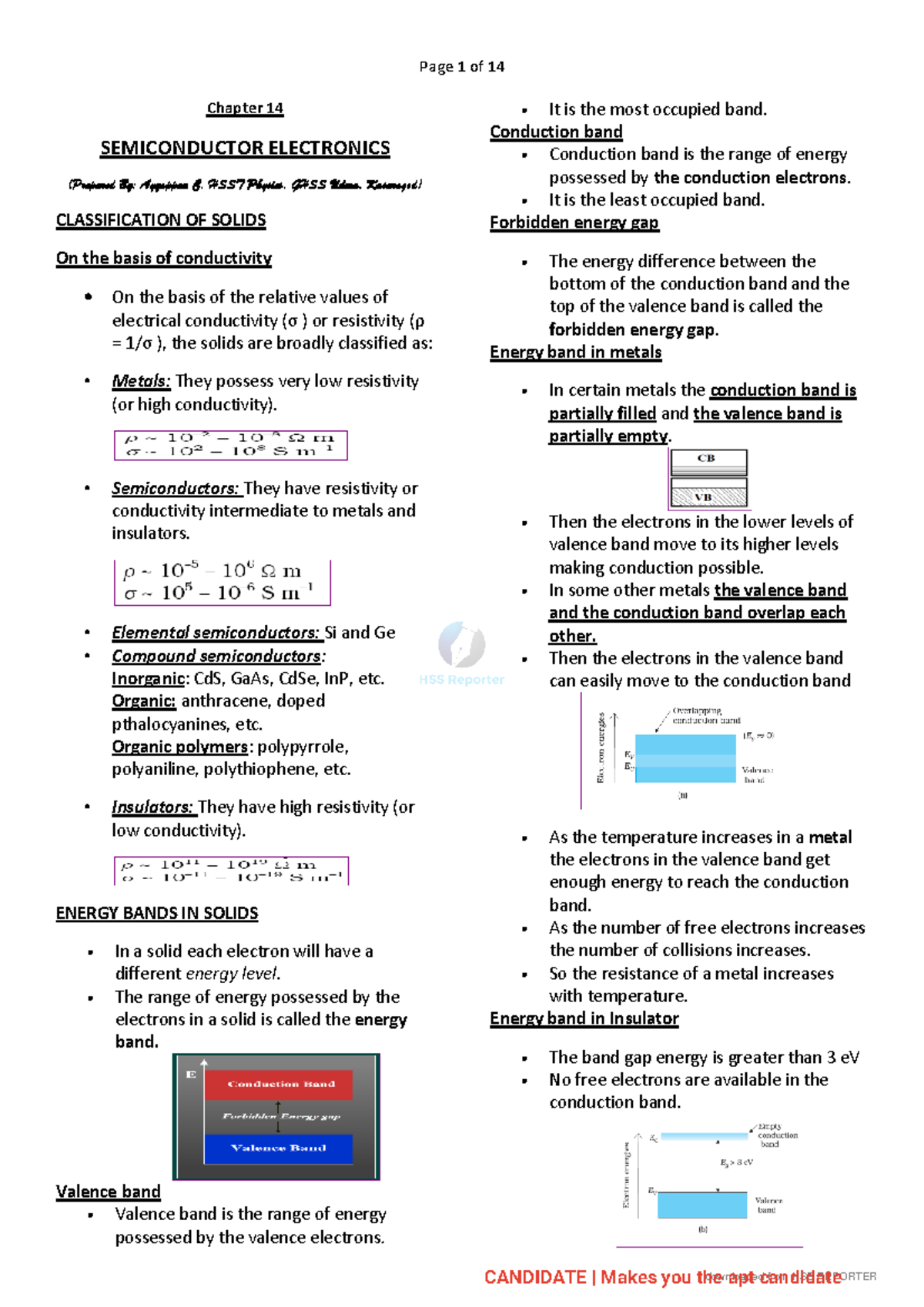 Semiconductor Electronicsnotes - Chapter 14 SEMICONDUCTOR ELECTRONICS ...