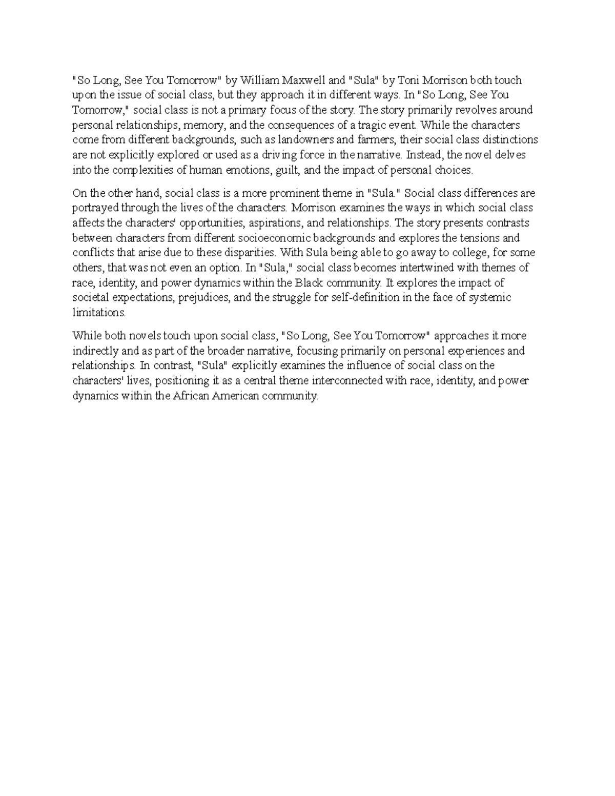 So Long See You Tomorrow 