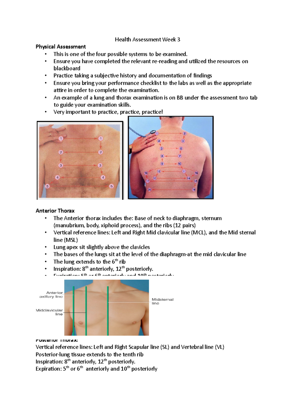 Health Assessment Week 3 - Ensure you have completed the relevant re ...