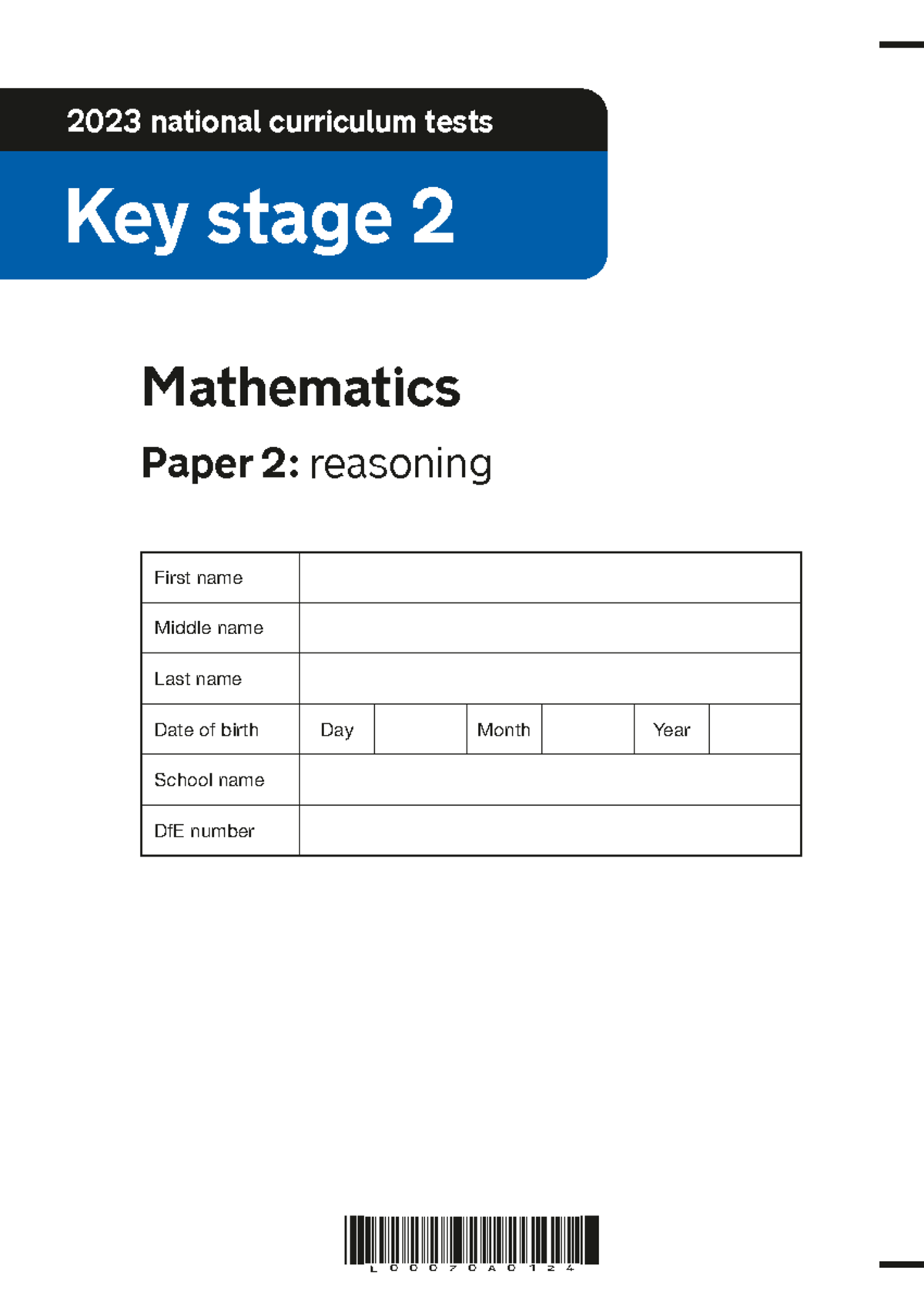 2023 key stage 2 mathematics Paper 2 reasoning - Mathematics Paper 2 ...