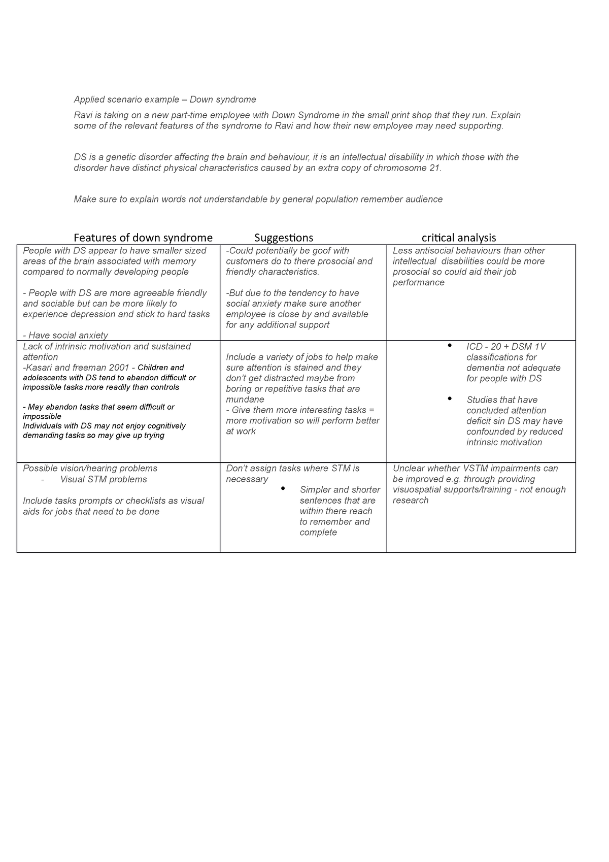 document-6-applied-scenario-plan-for-down-syndrome-applied-scenario