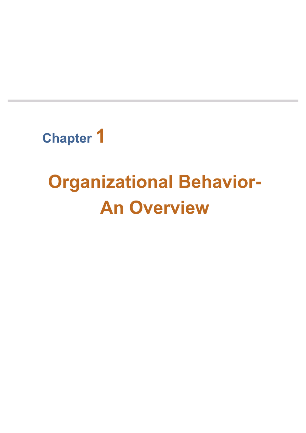 Organizational Behavior Chapter 01 - Studocu