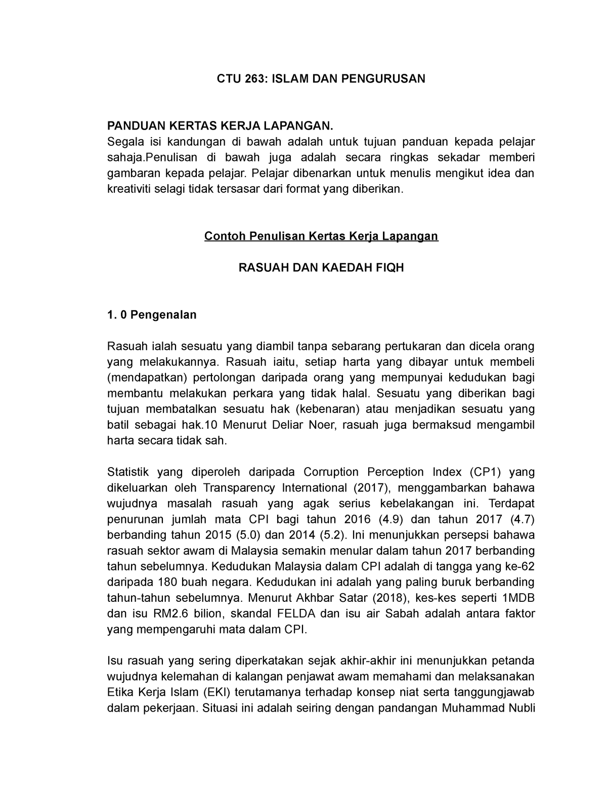 Panduan Kertas Kerja Lapangan - Office Management And Technology - UiTM ...