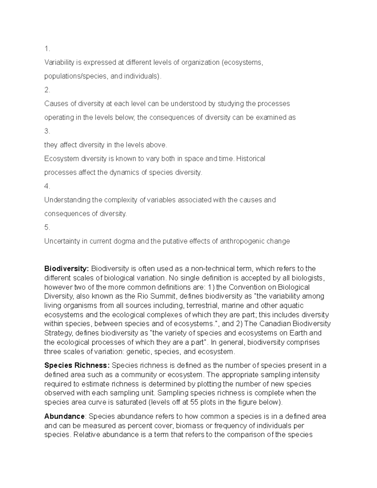 Discovering Biodiversity Definitions - BIOL 1070 - 1. Variability Is ...