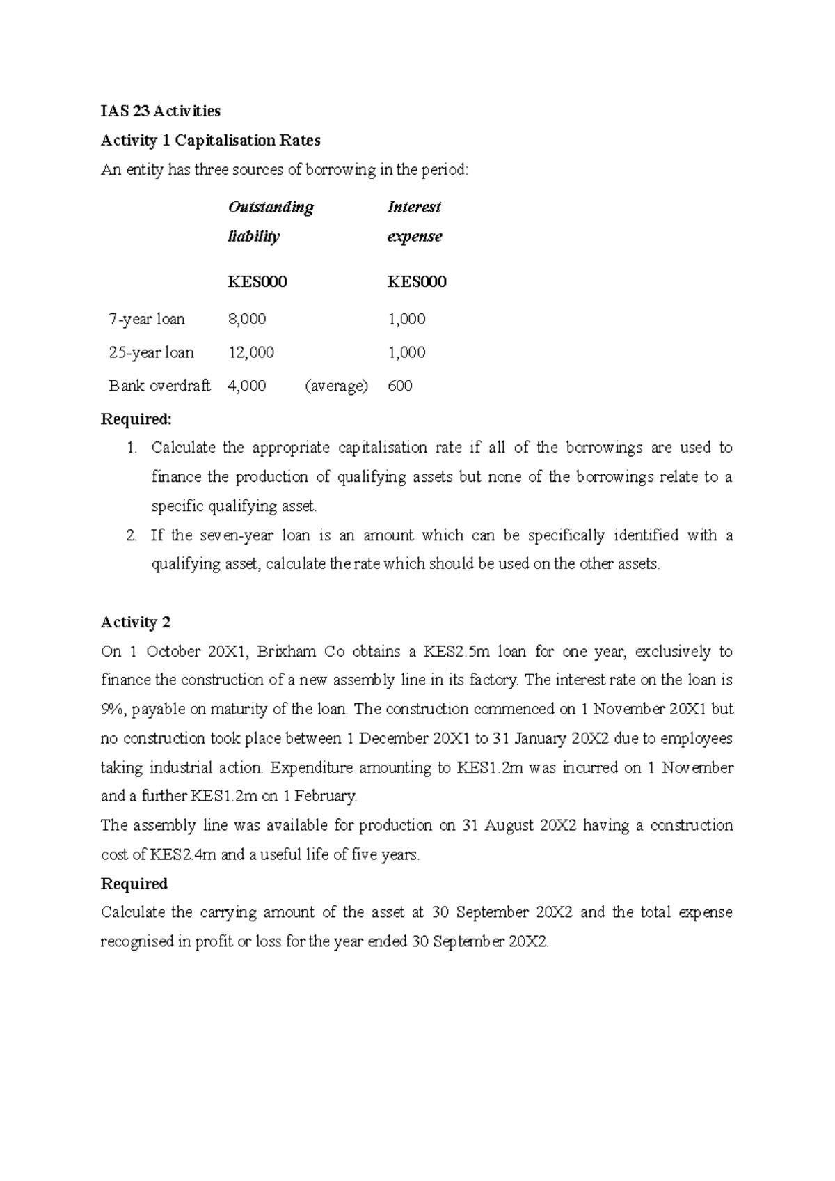 IAS 23 Activities student copy - IAS 23 Activities Activity 1 ...