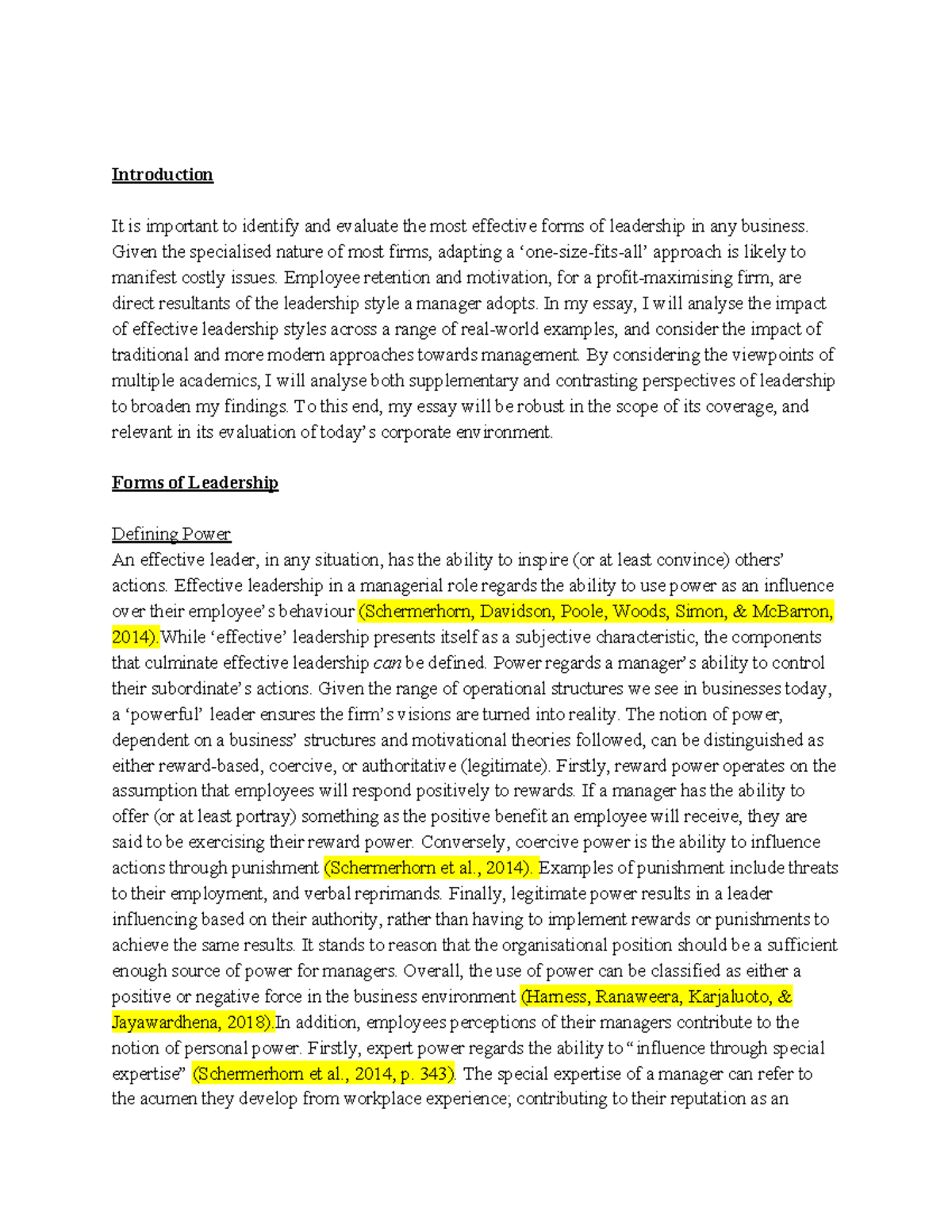 dissertation topics on organizational leadership