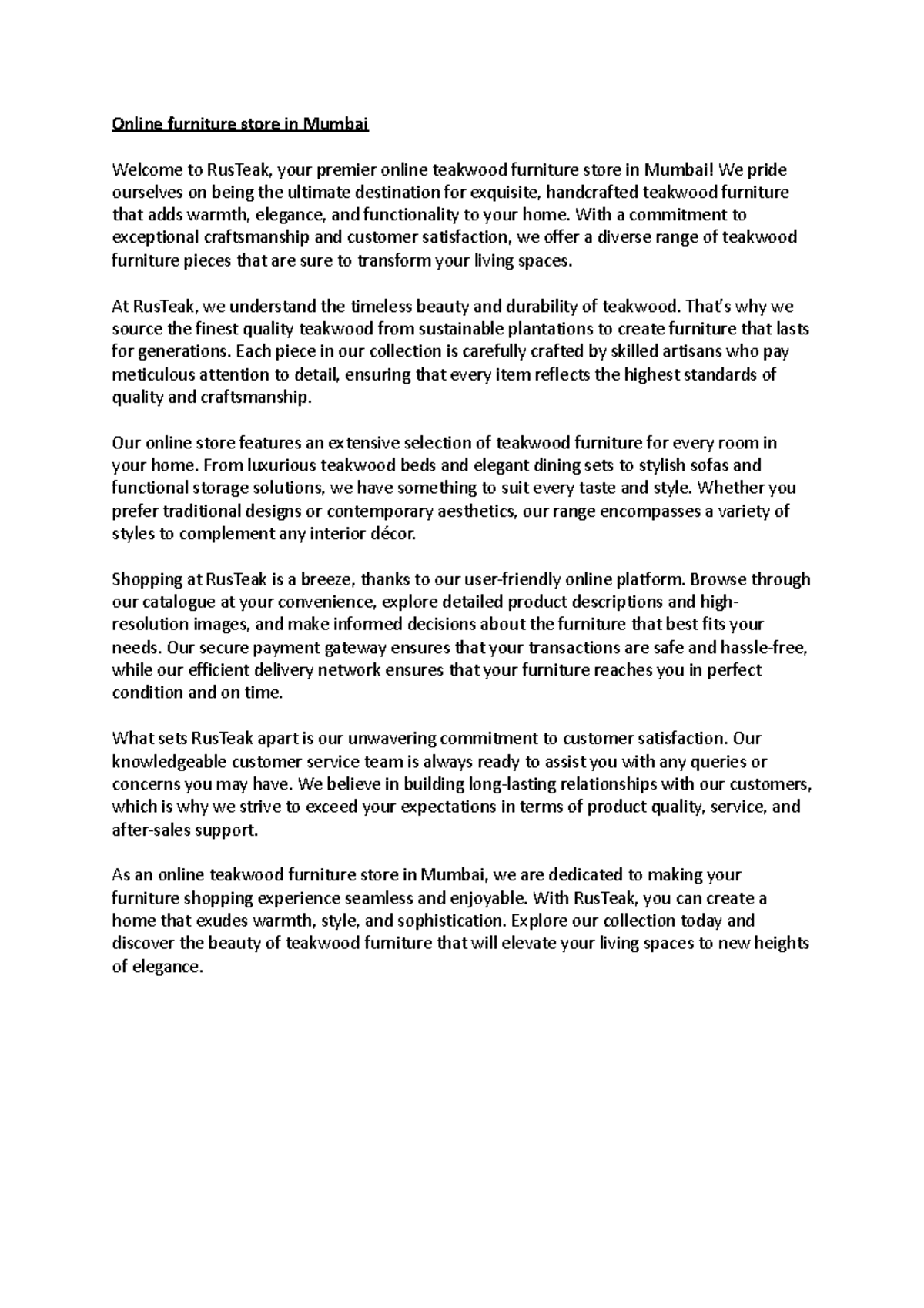 Online furniture store in Mumbai 5th June Online furniture store in