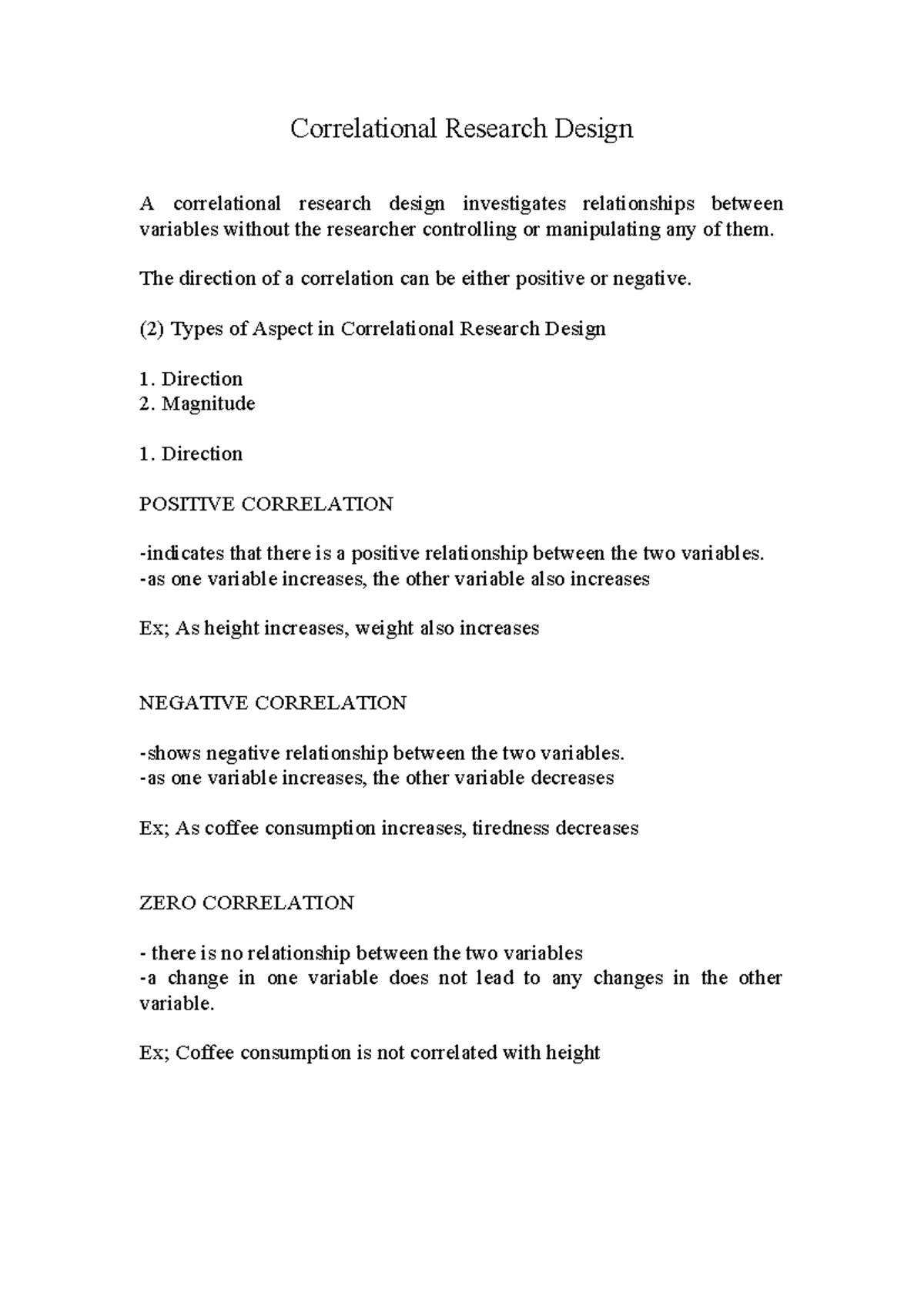 Correlational Research Design - The direction of a correlation can be ...