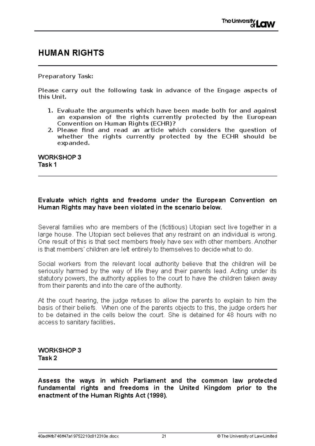 2223 hum level 6 ws03 ce02 task01 - HUMAN RIGHTS Preparatory Task ...