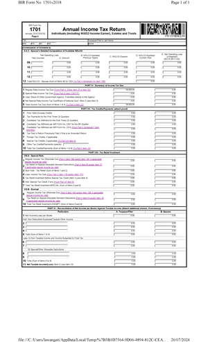 C - Bir - BIR Form No. 1701 January 2018 (ENCS) Page 3 Annual Income ...