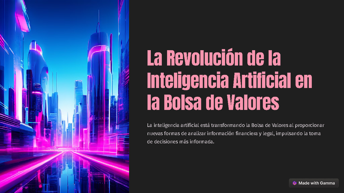 La Revolucion de la Inteligencia Artificial en la Bolsa de Valores - La ...