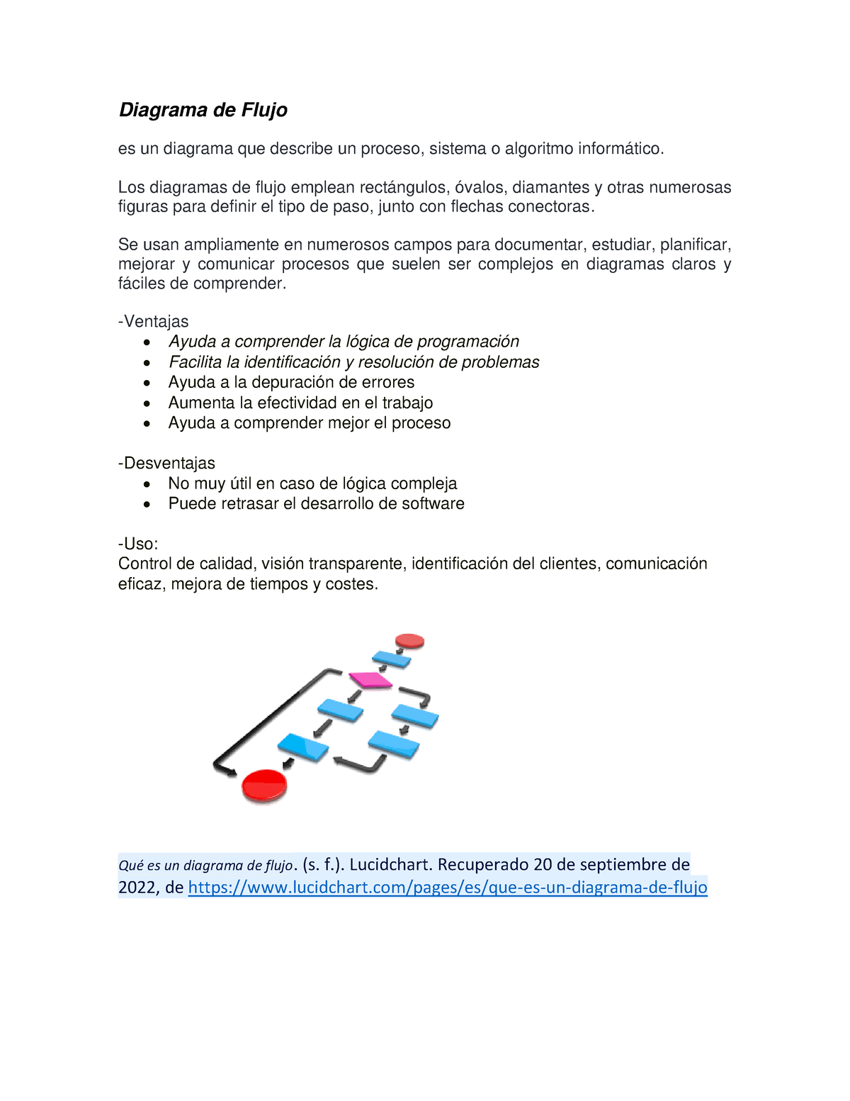 Diagrama de flujo - Diagrama de Flujo es un diagrama que describe un  proceso, sistema o algoritmo - Studocu