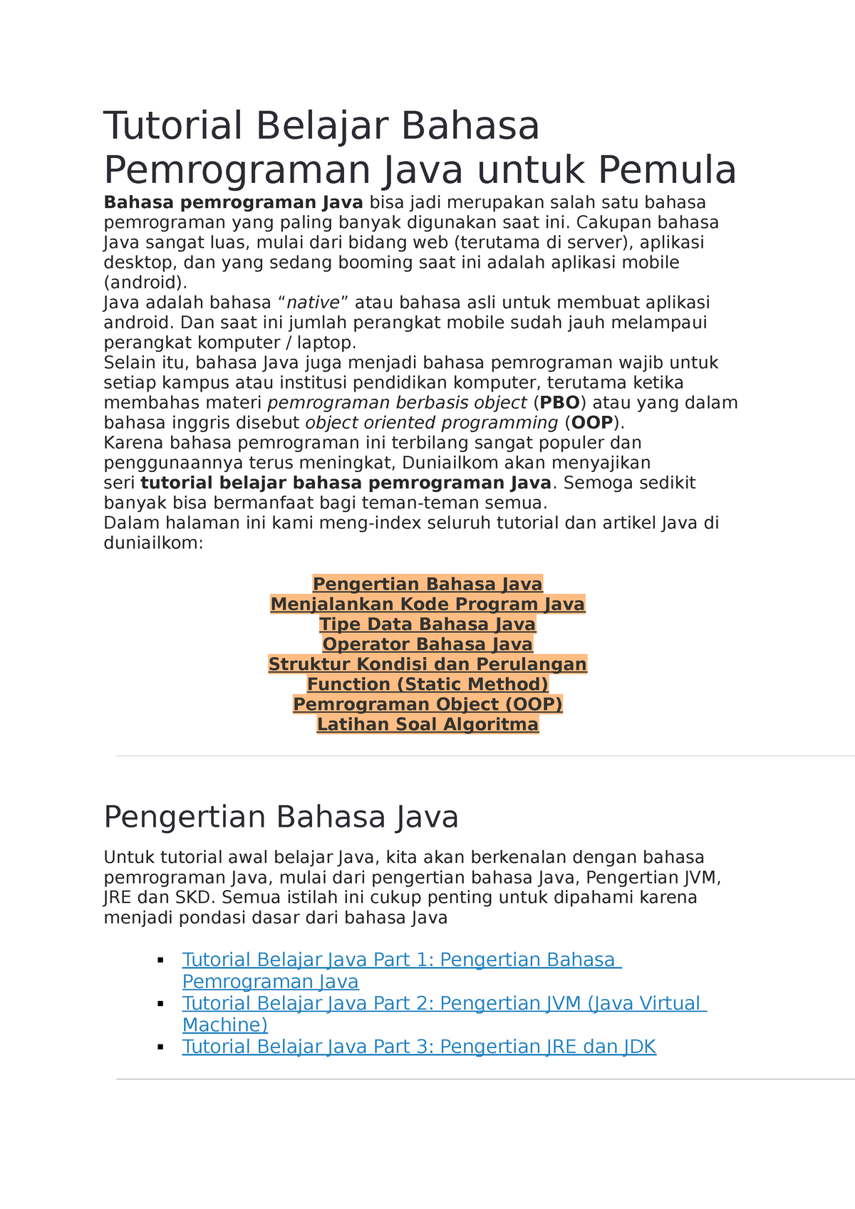 Tutorial Belajar Bahasa Pemrograman Java Untuk Pemula Tutorial Belajar Bahasa Pemrograman Java 4716