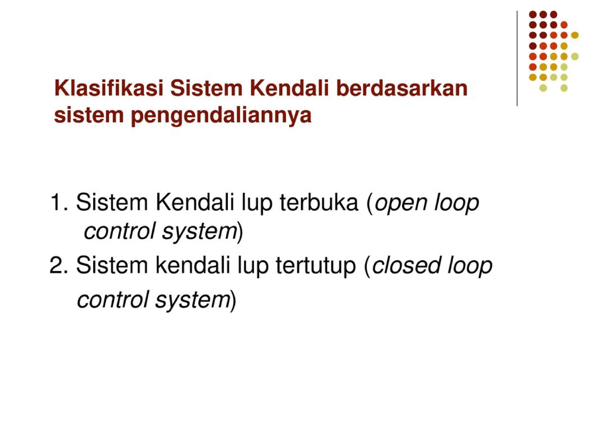 Sistem Kendali - Pertemuan 2-31-40 - Sistem Informasi Akuntansi - Studocu