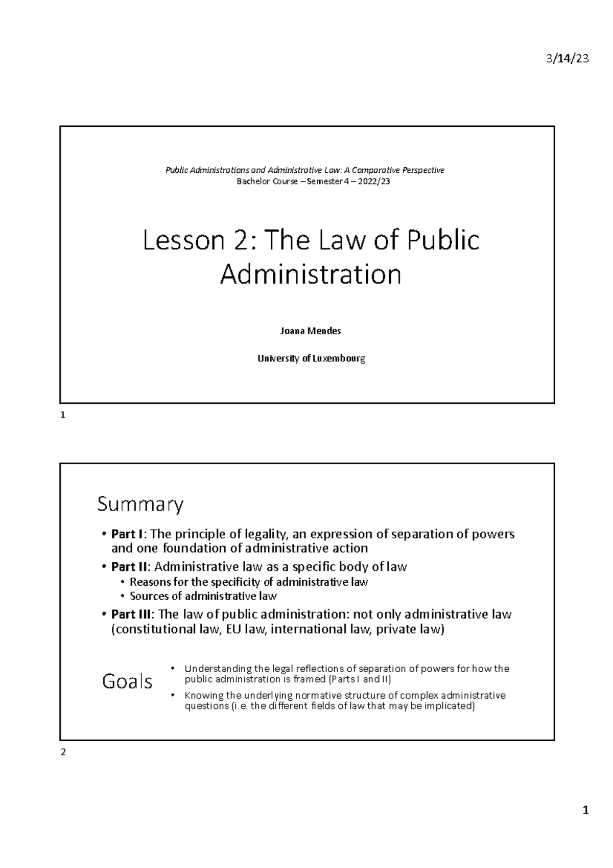 Resume Admin Law Powerpoints slide Lesson 2 The Law of Public