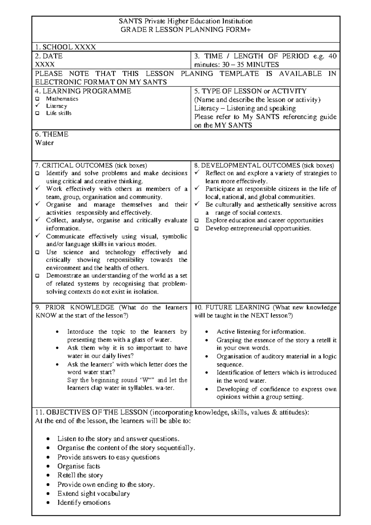 Water GR R LS - ASSIGMENT 1 - SANTS Private Higher Education ...