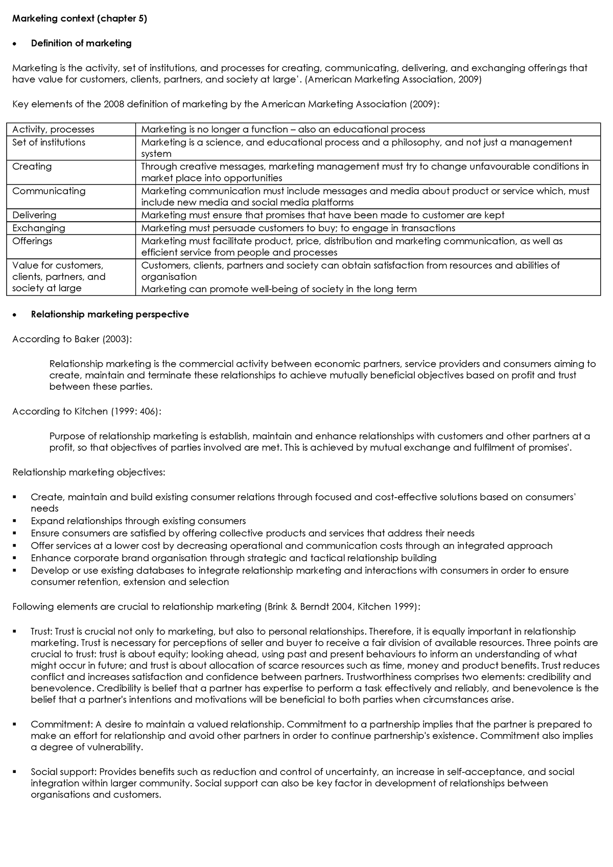 COM3701-study Notes Oct 2015 - Marketing Context (chapter 5) Definition ...