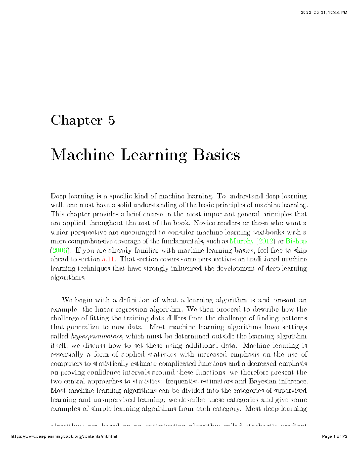 Part1-Machine Learning Basics - ChapterChapterChapterChapterChapter ...
