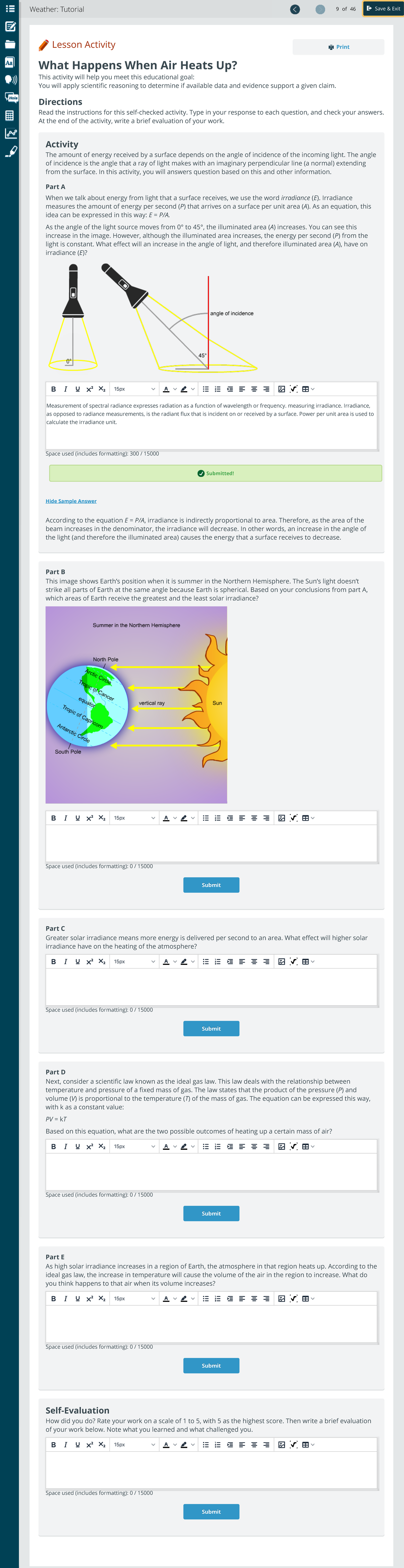 Weather Tutorial Lesson Activity Print What Happens When Air Heats Up