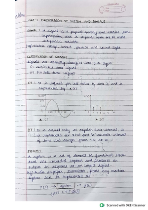 Bss Notes 4 - UNIT 2: DATE FOURIER TRANSFORM For a continuous time ...