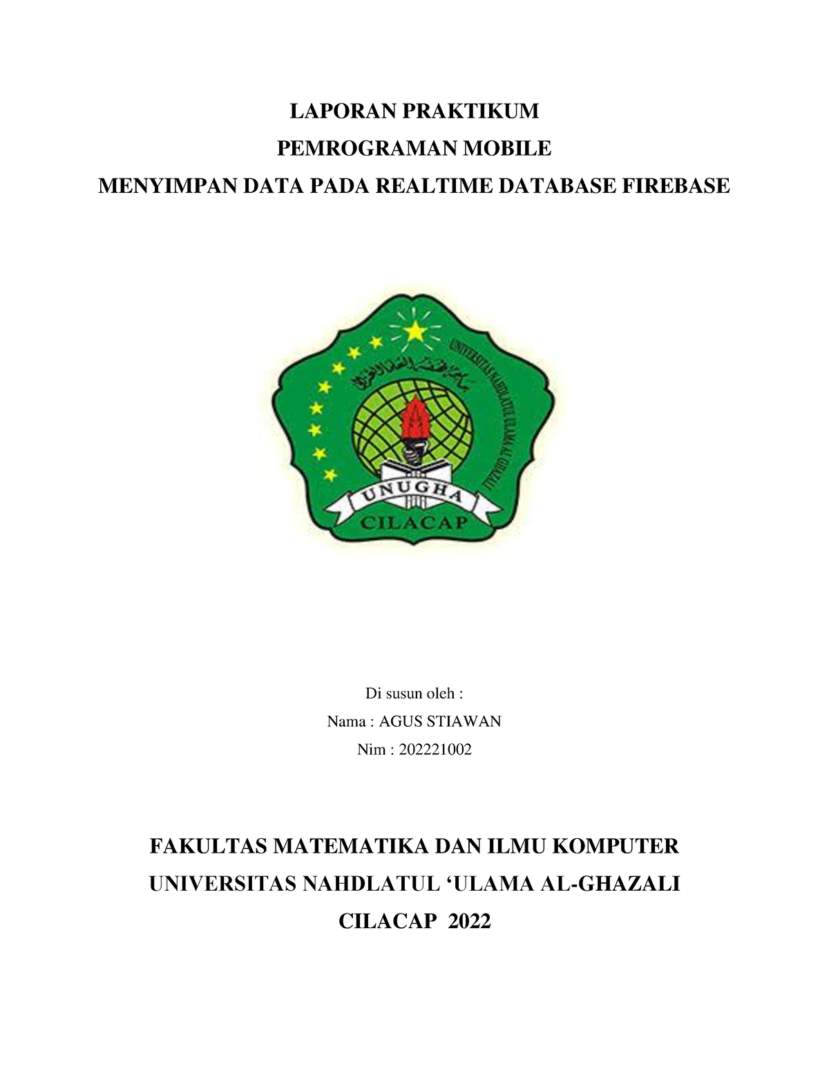 Laporan Praktikum 6 PM - LAPORAN PRAKTIKUM PEMROGRAMAN MOBILE MENYIMPAN ...