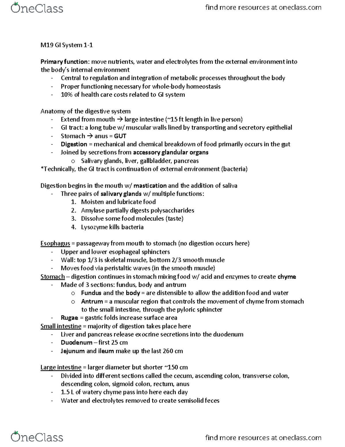 GI 1-1 - this lecture is best for studying for a midterm and final exam ...
