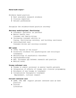 Trauma and stress related disorders - Studocu