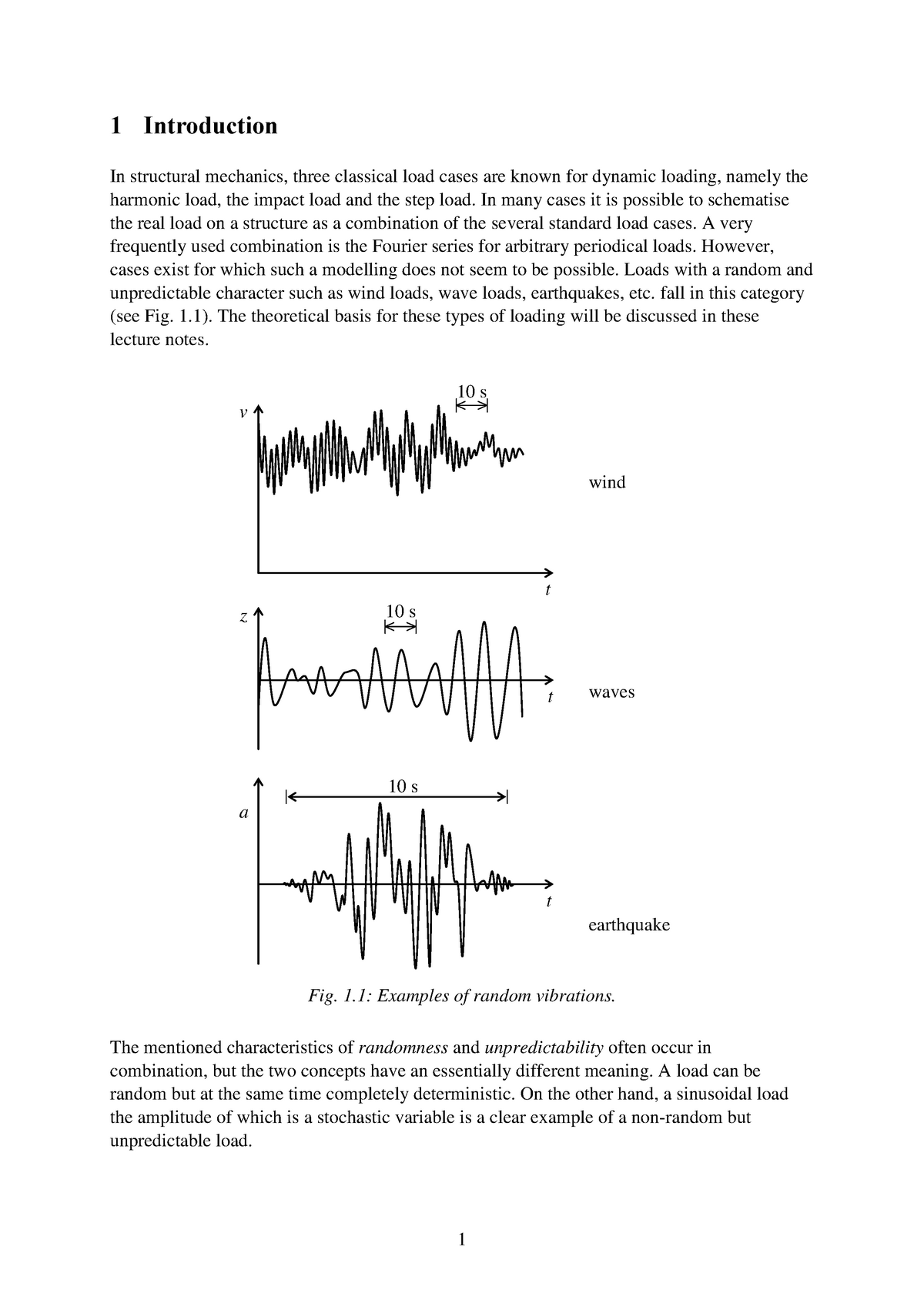 Summary - Book Random Vibrations - 1 Introduction In Structural ...