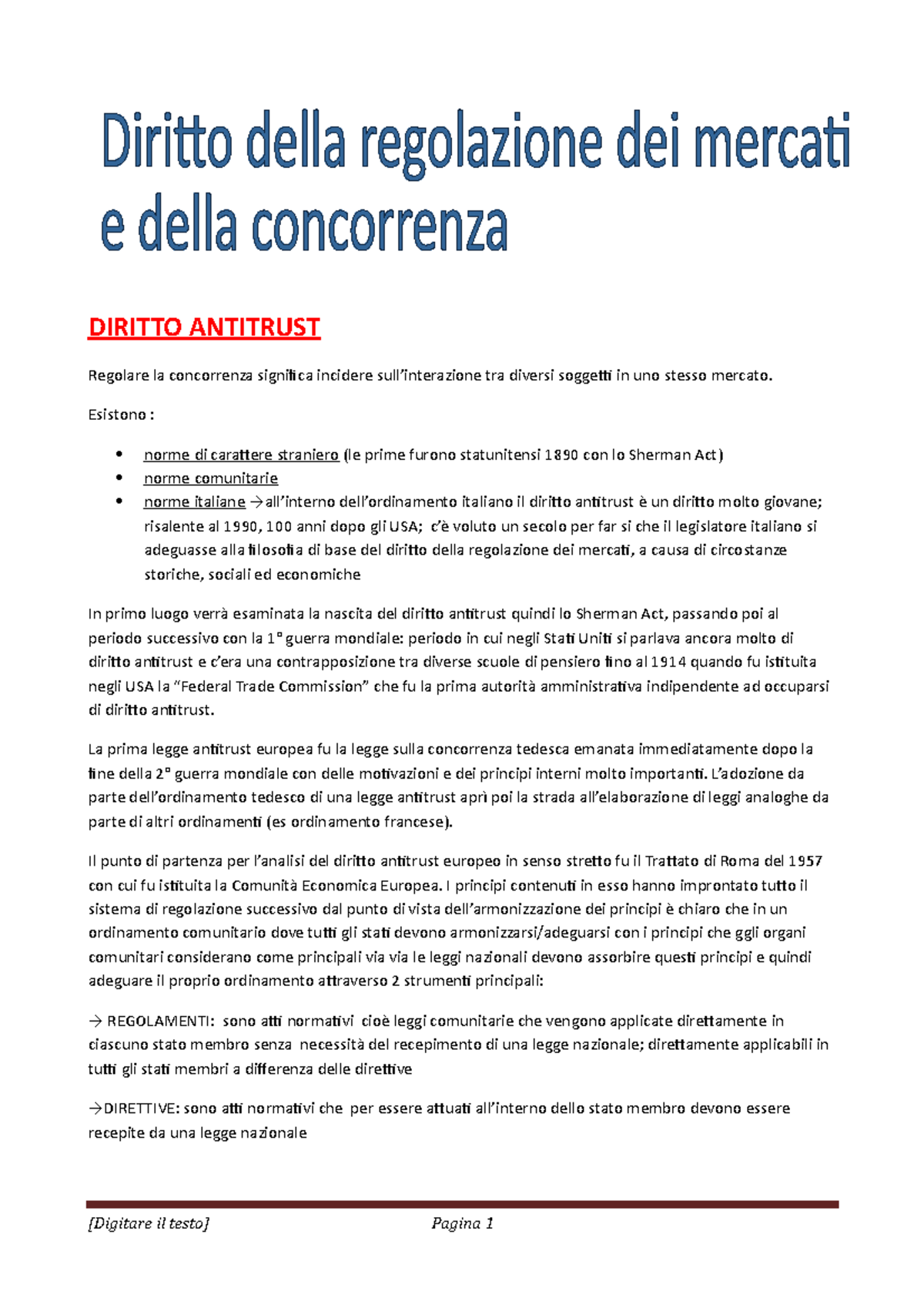 Diritto Della Regolazione Dei Mercati E Della Concorrenza - DIRITTO ...