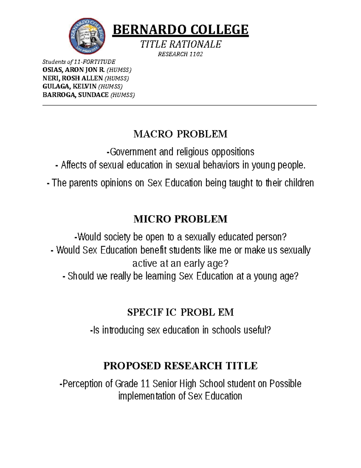 Title-rationale 2 - It aims to equip children and young people with ...