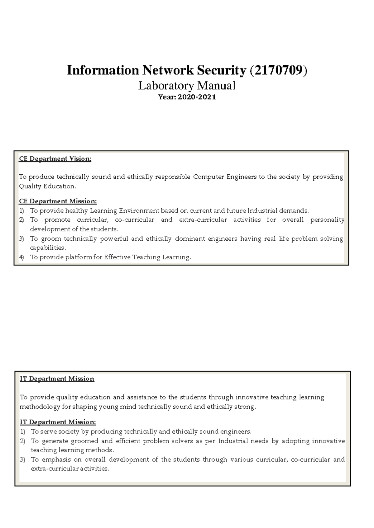 Information Network Security (2170709) manual Information and Network
