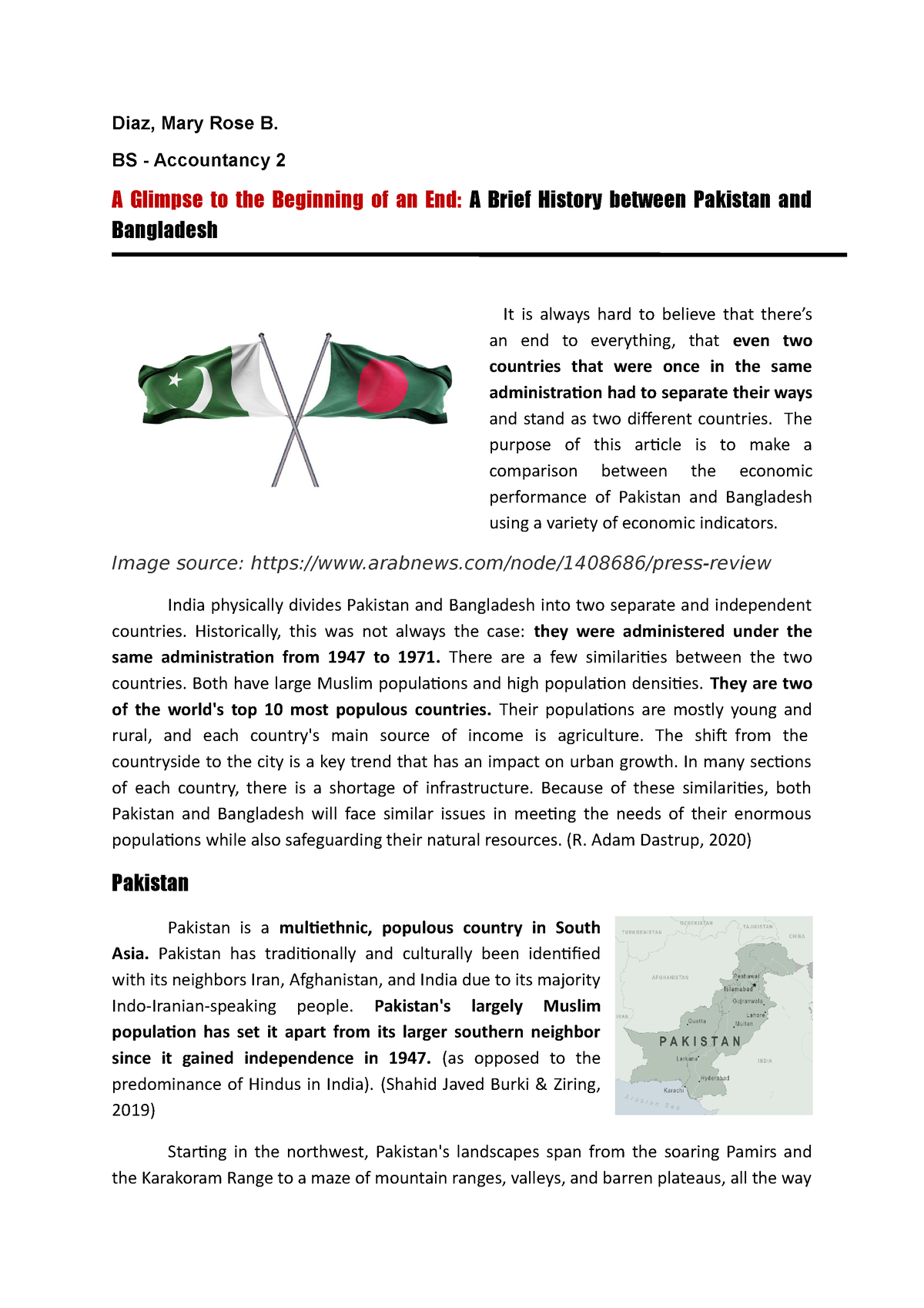 comparative economic development pakistan and bangladesh case study summary