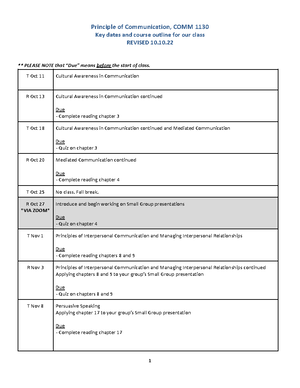 COMM 1130-26 Syllabus Fall 2022 - COMM 1130- Principles of ...