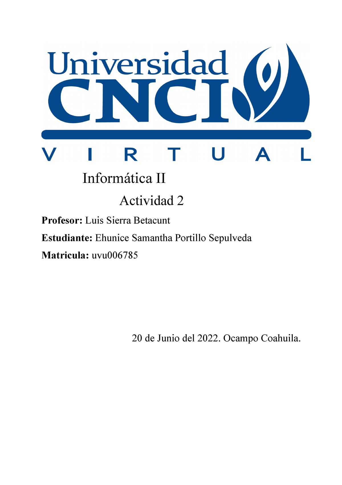 Informatica Ii - Informática Ii - Informática II Actividad 2 Profesor ...