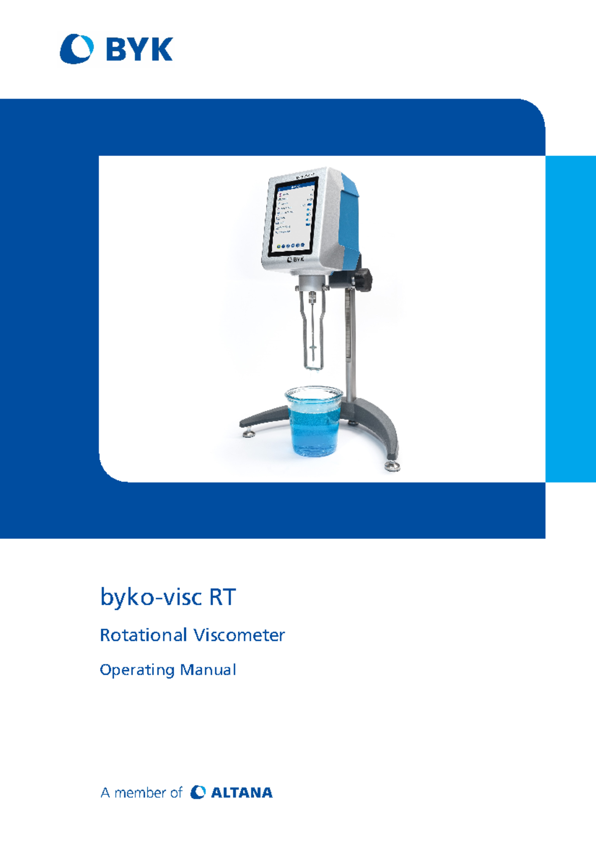 Manual Viscosimetro BYKOVISC RT Rotational bykovisc RT