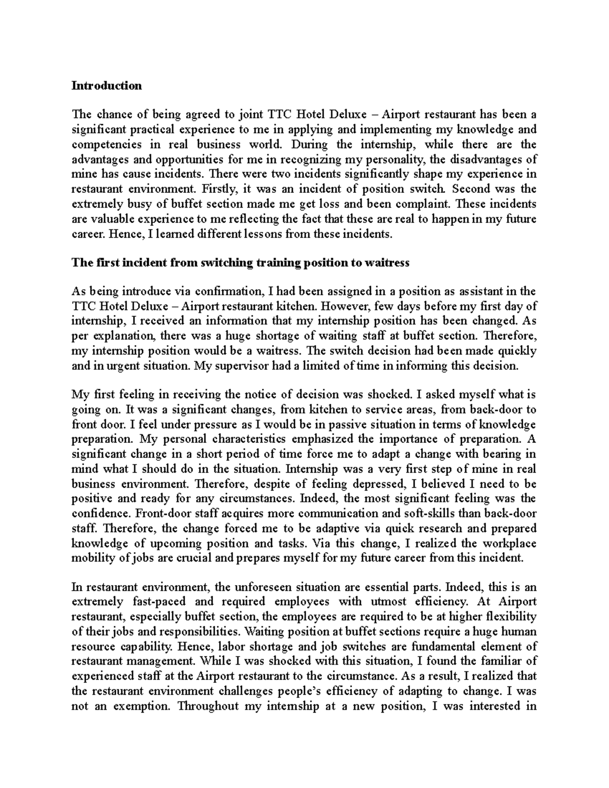 Internship Assignment 3 - Introduction The chance of being agreed to ...