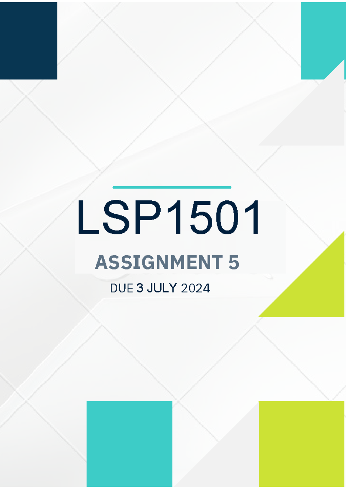 lsp1501 assignment 6 2023