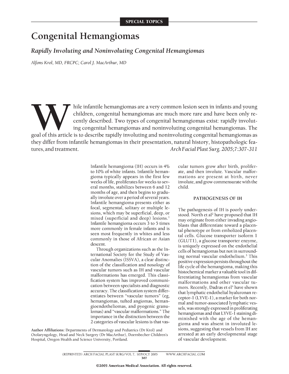 Hemangiomas - SPECIAL TOPICS Congenital Hemangiomas Rapidly Involuting ...