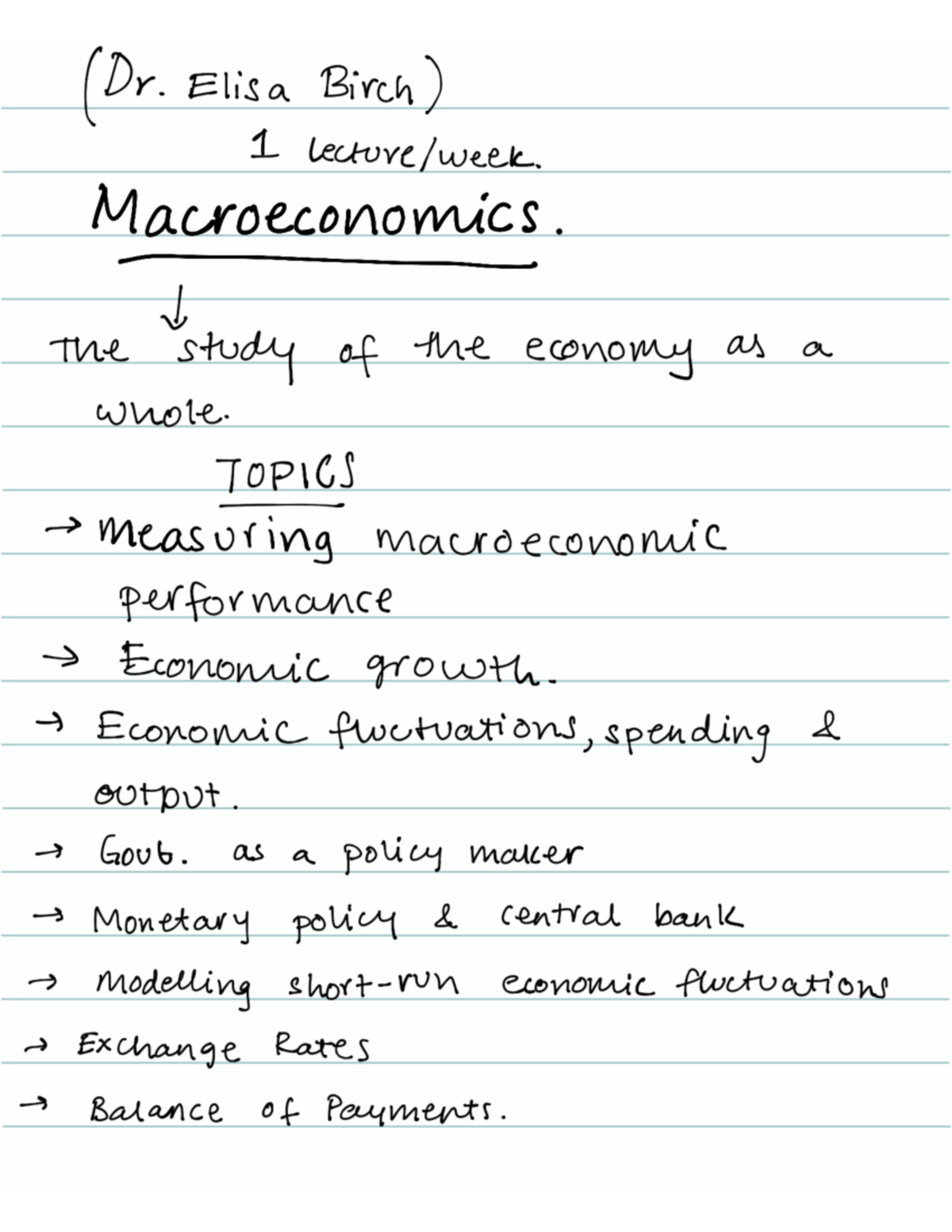 ECON1102 - Lectures Summarised - ECON1102 - Studocu